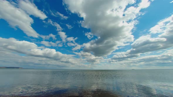 Dramatic Time Lapse Landscape with Beach and Storm Clouds alt