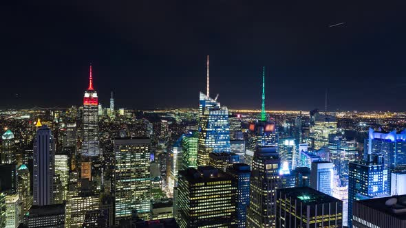 New York City Skyline and Times Square at Night by Emericlb | VideoHive