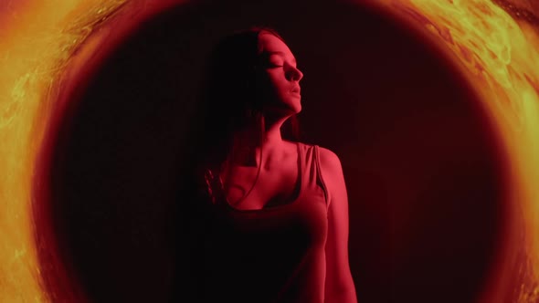 Climate Change Black Hole Girl Hot Red Heat Circle alt