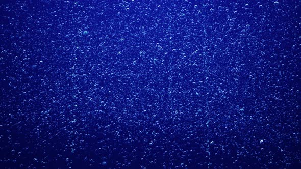 Blue Carbonated Underwater Bubble Fizz Background Loop