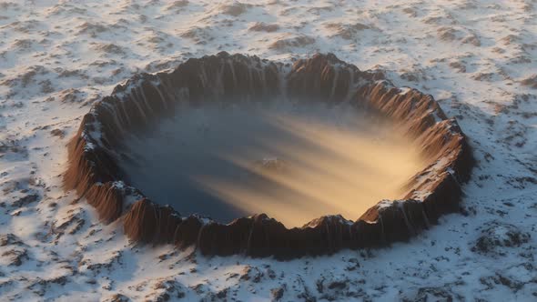 Massive Crater on The Ground 4k