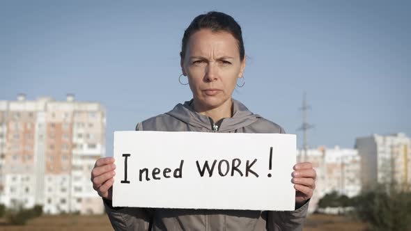 Unemployment. Workless woman.  alt