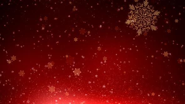Snowflakes On Dark Red Background