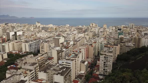 An aerial of cityscapes in rio alt