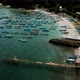 Aerial video of Pangandaran beach, West Java with fishing boats and white sand beaches - VideoHive Item for Sale