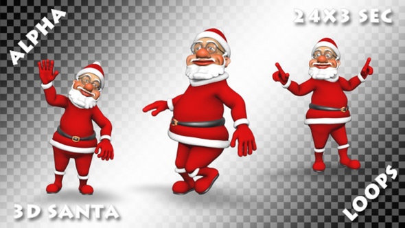 3D Santa Animation Kit (Alpha Loops) alt