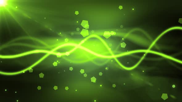 Greenish Wave Particles
