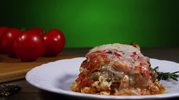 Lasagna Portion On A Plate 52