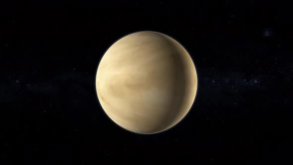Planet Venus with Atmosphere 4K Space Scene. Vd 1153