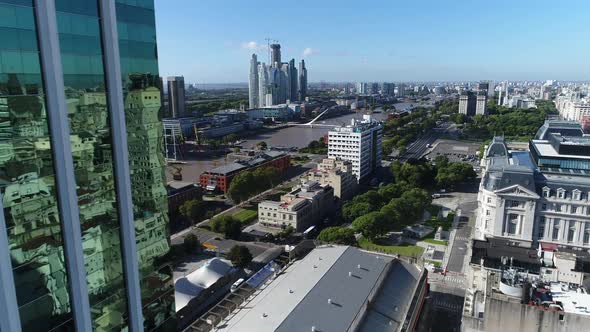 Puerto Madero-Buenos Aires-Puente de la Mujer-Madero Harbor-Footbridges woman at Sunset.  alt