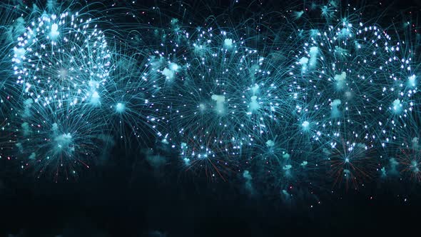 Colorful Fireworks Exploding in the Night Sky alt