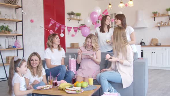 Women Having Fun at Baby Shower Party