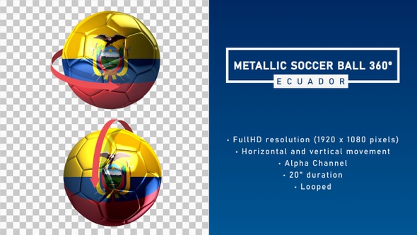 Metallic Soccer Ball 360º - Ecuador