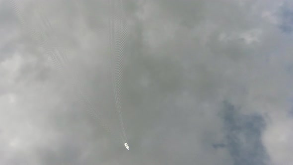 Drone footage of fishermen trolling on an amazingly looking lake in Finland. Tranquil and calming vi alt