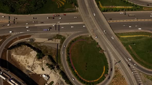 Aerial Drone City Traffic alt