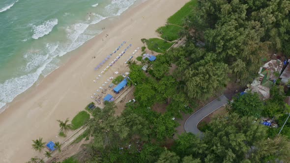Aerial Top View Niharn Beach. alt