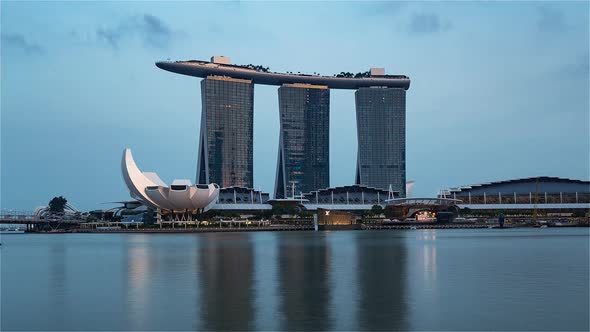 The Marina Bay Sands from Day to Night