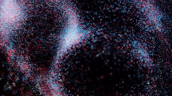 Animation of swirl of colorful dust alt