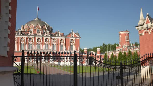 The Famous Historical Petrovsky Travel Palace in Moscow