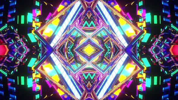 VJ Kaleidoscope Rainbow Motion Background 10
