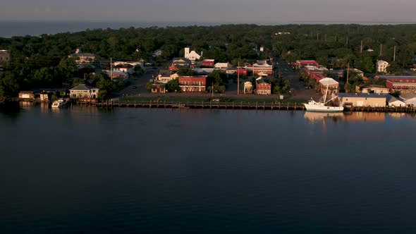 Aerial footage taken in the Apalachicola Bay area in Florida. alt