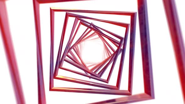 Tunnel of squares abstract animation.