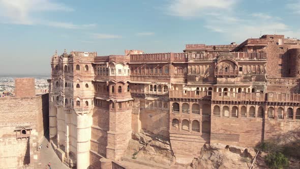 Stately exterior of Mehrangarh Fort And Museum, Jodhpur India. Must visit alt