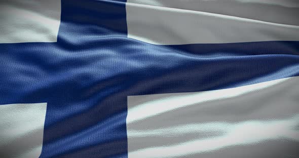 Finland flag waving loop 4K alt