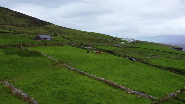 Beautiful Aerial View of Valentia Island. Locations Worth Visiting on the Wild Atlantic Way. Scenic