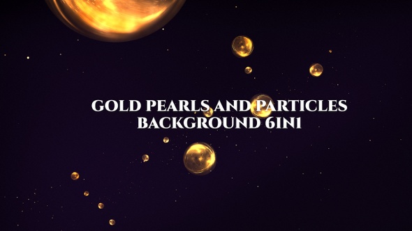 Gold Pearls And Particles Background 6in1