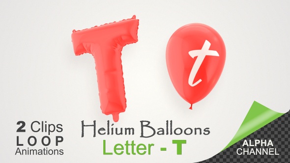 Balloons With Letter – T