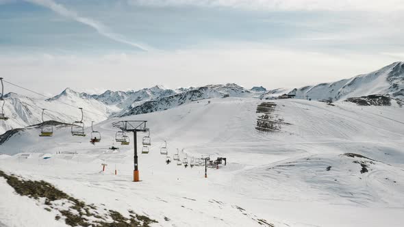 Livigno Italy  February 21 2022 Aerial View of Livigno Ski Resort in Lombardy Italy alt