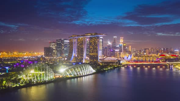 Beautiful moment of Singapore and business.