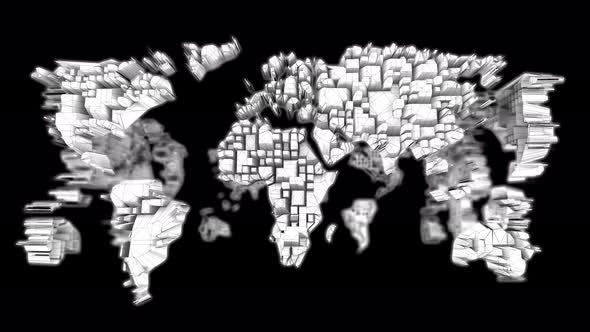 Abstract World Map UHD 4K