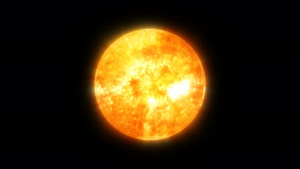 3d Realistic Rotated Sun In Black Background alt