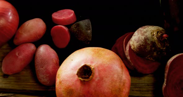 Various vegetable on concrete board 4k alt