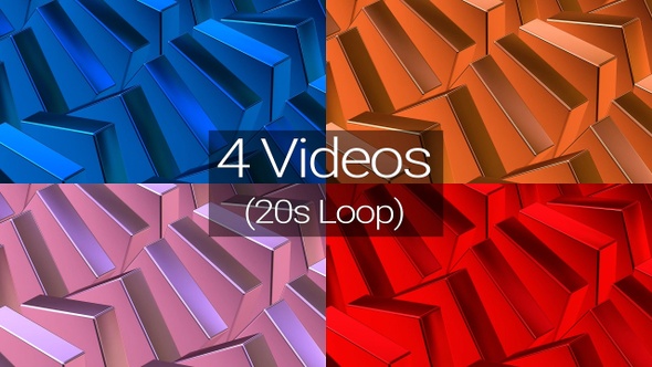 Rotating Metal Domino Cubes Loop Pack by NonVFXStudio | VideoHive