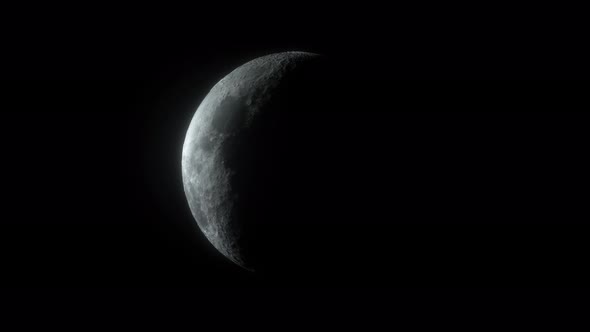 High resolution time lapse video showing the moon