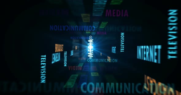 Speed flight over communication text loop abstract concept alt