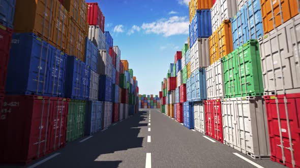 Cargo Containers Port