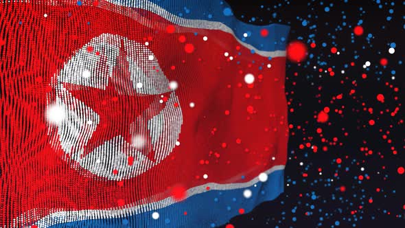 North Korean Flag Particle Animation alt