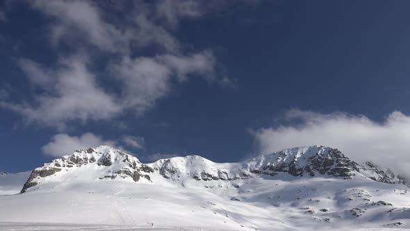 High Altitude Rocky Snowy Mountain Ridge in Treeless Terrestrial Winter ...