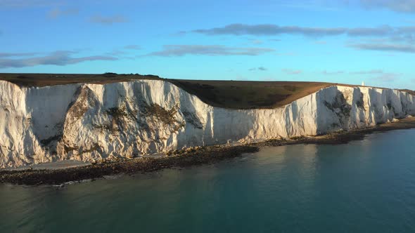 Aerial View of the White Cliffs of Dover Which Face Towards Continental Europe alt