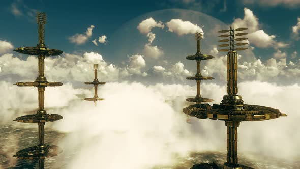 Futuristic Meteo Stantion alt