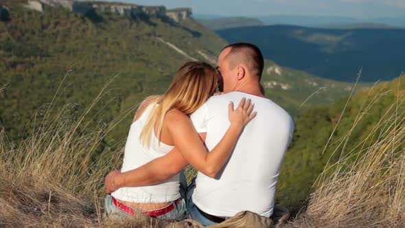 Couple on the Top of Mountain