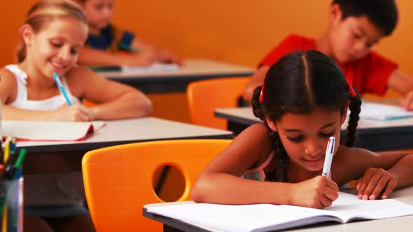 School kids doing their homework alt