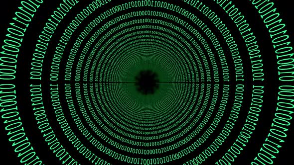 4K Moving Matrix Background. Binary code black and green background alt