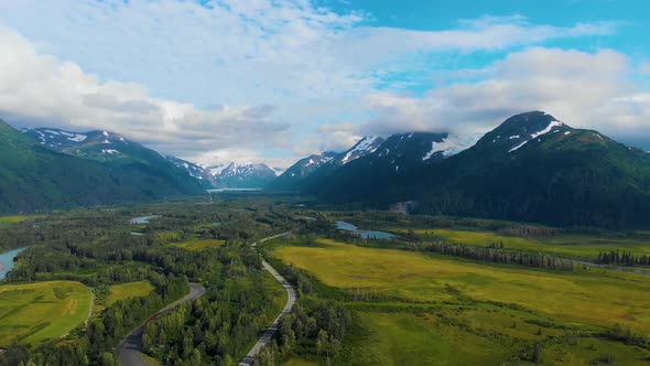 4K Video of Portage Glacier Mountains in Girdwood, Alaska at 200x Speed alt