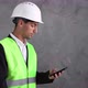 Arabic Engineer Man with a Phone - VideoHive Item for Sale