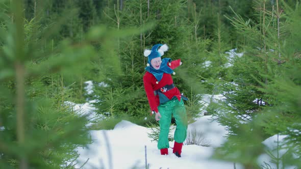 Christmas elf jumping alt